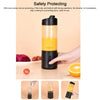 Portable Blender Cup USB Electric Fruit Juicer Rechargeable for Outdoor Sports Travel Camping - Black_7